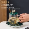 55-degree constant temperature cup, warm cup, charging insulated cup, heating coaster set, Crown glass constant temperature cup gift set details Picture